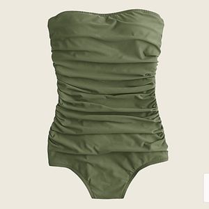 J crew ruched bandeau swimsuit